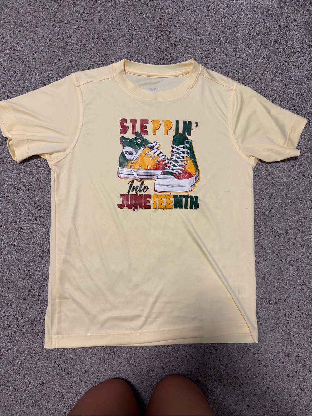 Steppin' Into Juneteenth Graphic Tee - Yellow